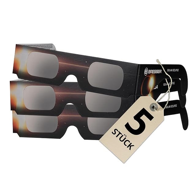 Lunettes d’éclipse Bresser de dessin B, lot de cinq