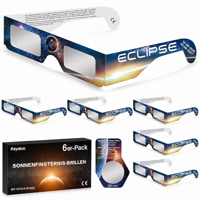Lunettes d’éclipse Keyaluo en lot de six