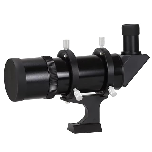 Chercheur coudé Wisyurt 9×50 à image correcte avec ses colliers de serrage