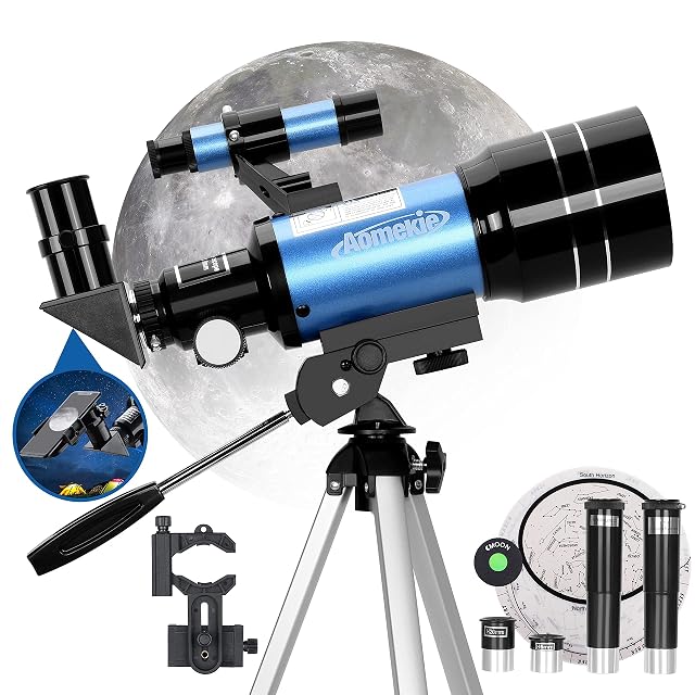 Lunette de débutant AOMEKIE 70/300 sur son trépied aluminium