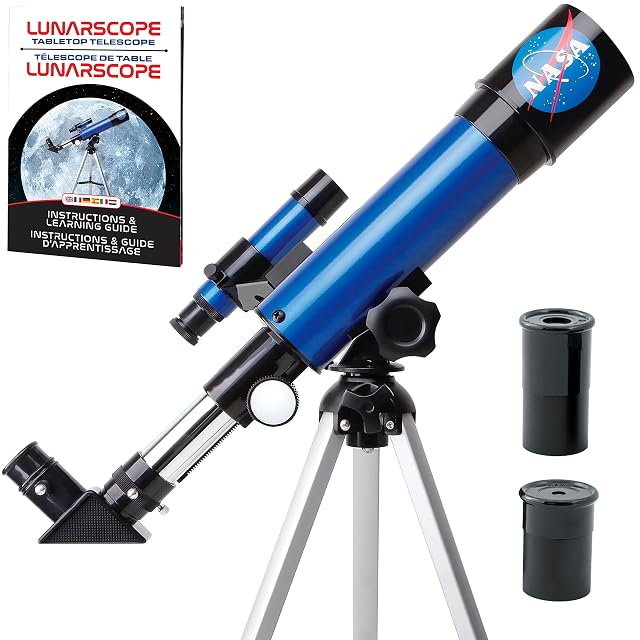 Télescope lunaire Blue Marble NASA sur son trépied de table
