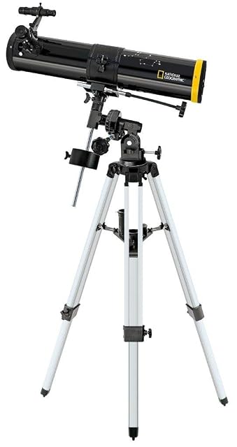 Réflecteur National Geographic 76/700 EQ avec son support pour smartphone en place