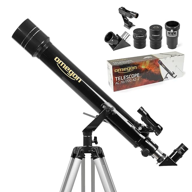 Lunette achromatique Omegon AC 70/700 sur sa monture azimutale AZ-2