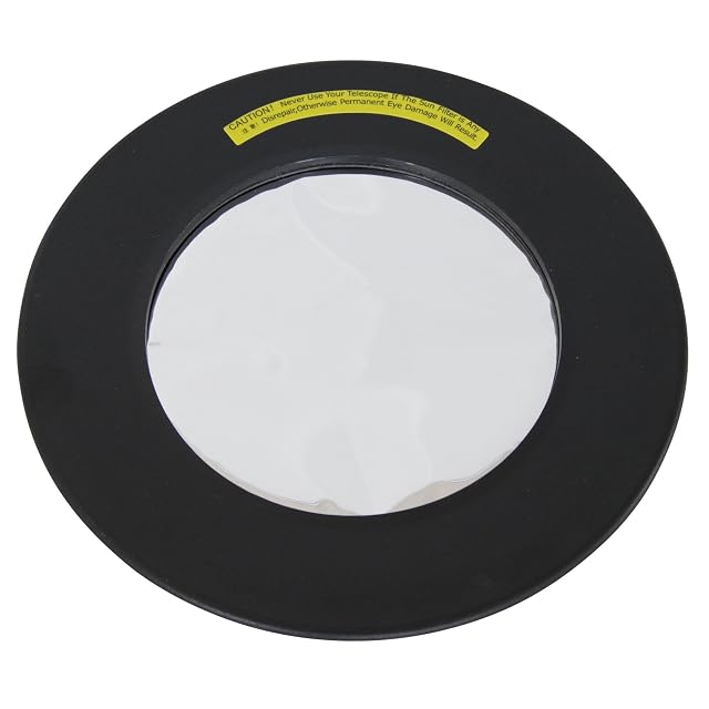 Filtre solaire pleine ouverture Omegon dans son cadre plastique moulé