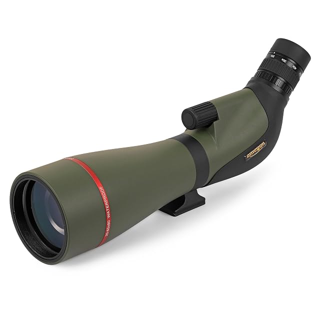 Longue-vue à zoom Omegon 20-60×80 avec son pare-buée sorti