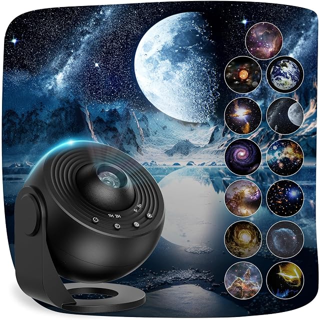 Projecteur de galaxie Macchiatto avec ses treize disques de projection
