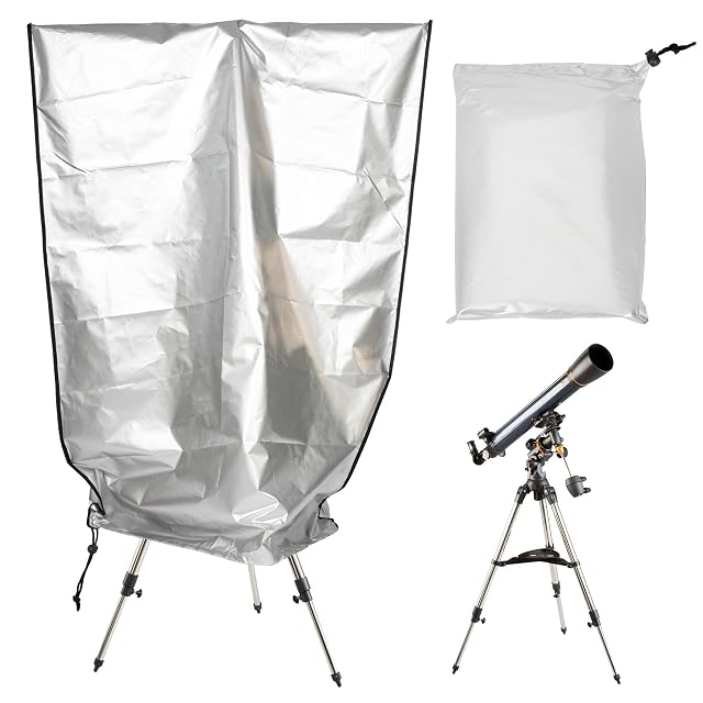 Housse de télescope étanche argentée rloao avec sac de rangement
